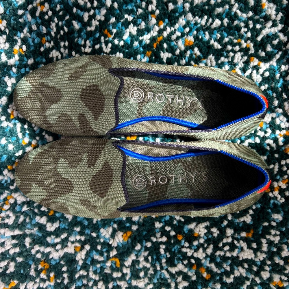 Rothy’s Green Camo Loafers